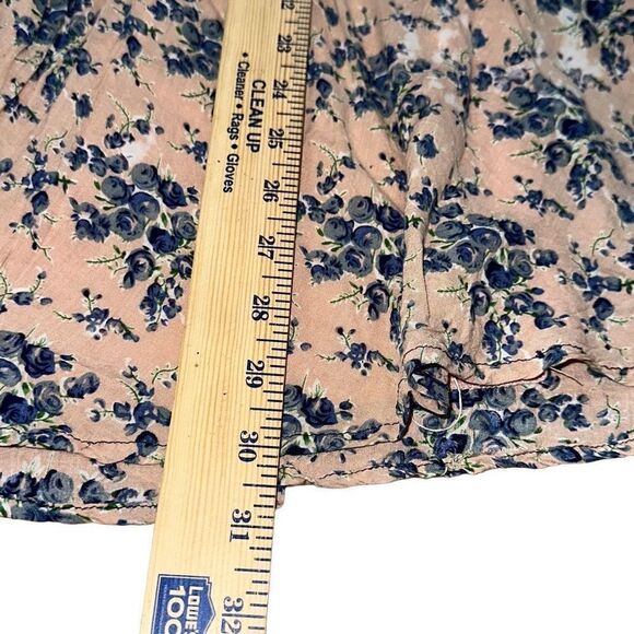 CocoLove flowy fun dress size small rose pink, blue and green w floral scrolls - Picture 9 of 10